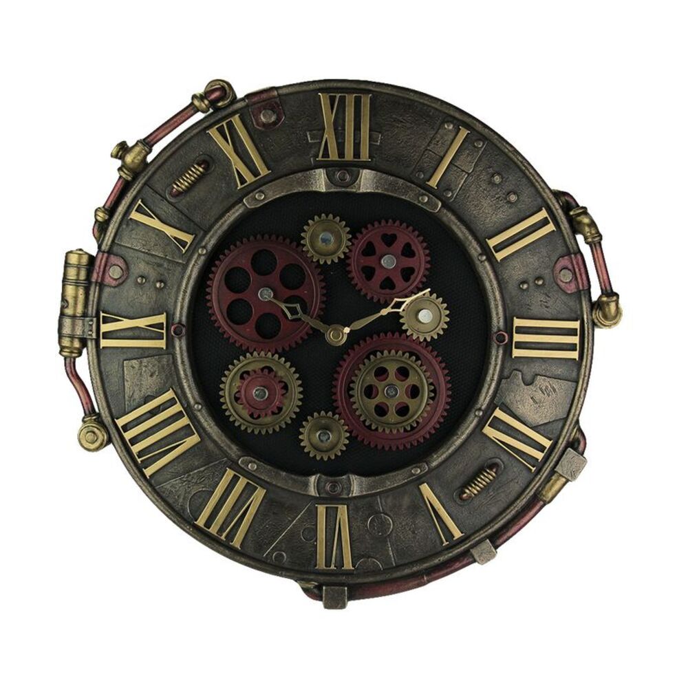 Steampunk Bronze Finish Rivet Plate Wall Clock